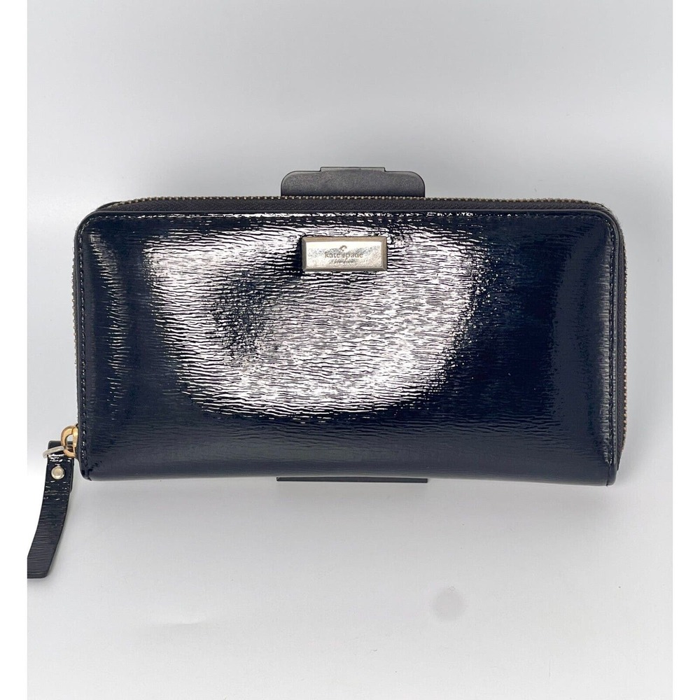Kate Spade Zip Around Accordion Wallet Black MSRP $120